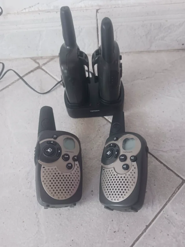 Lote 4 Walkie Talkies Topcom Twintalker 1302 + Base Doble