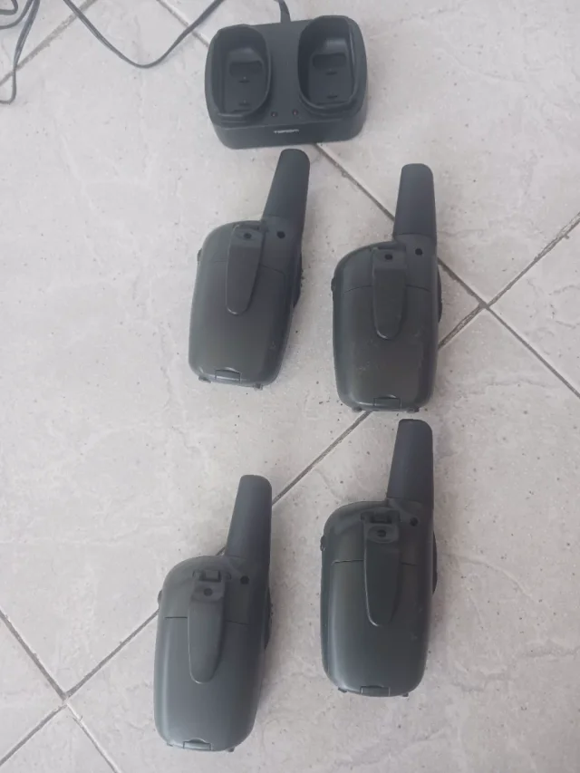 Lote 4 Walkie Talkies Topcom Twintalker 1302 + Base Doble - Imagen 7