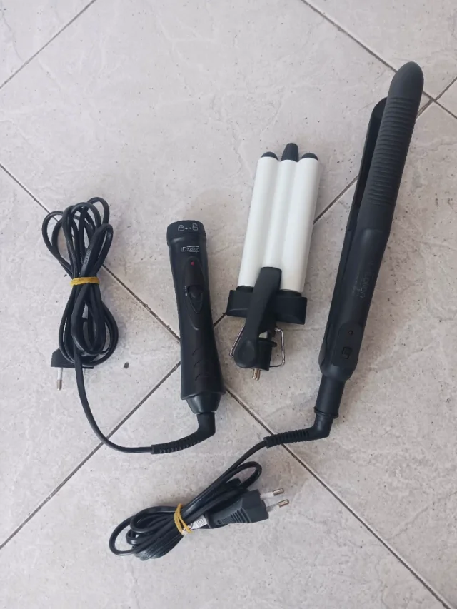 Lote Italian Design Plancha + Tenacilla de 3 barriles